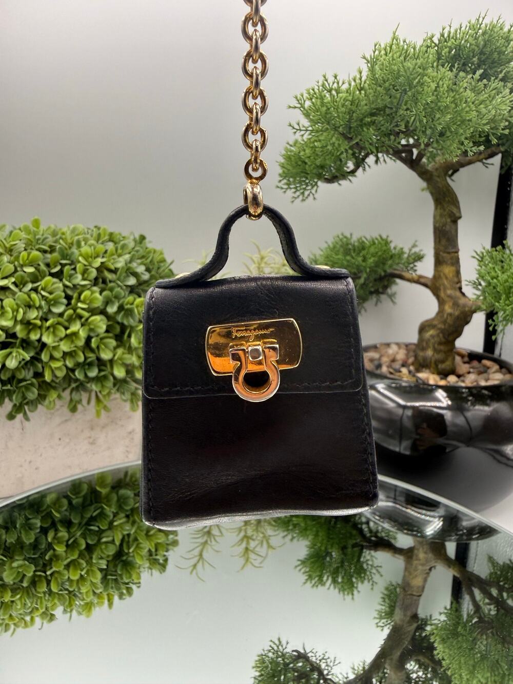 Salvatore Ferragamo Gancini Charm Key Ring Holder